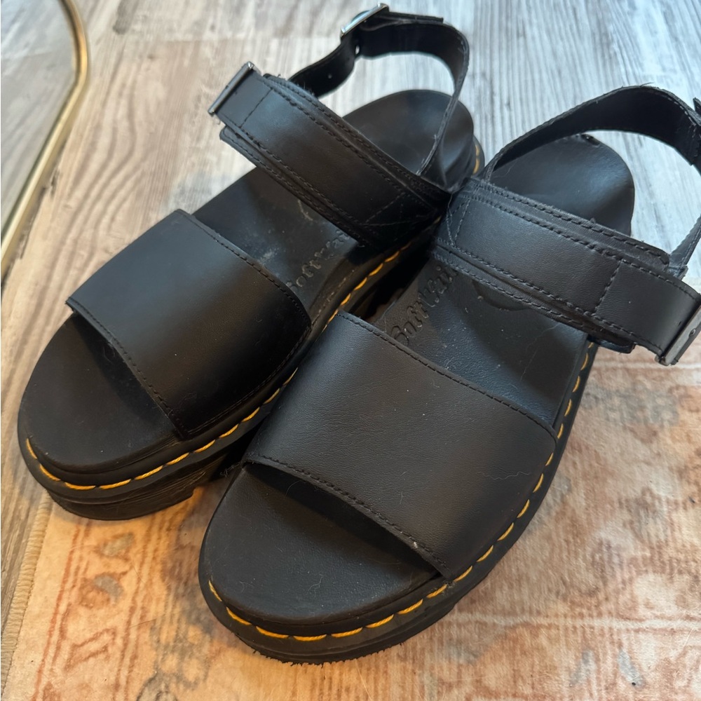 Dr. Martens Black Leather Sandals